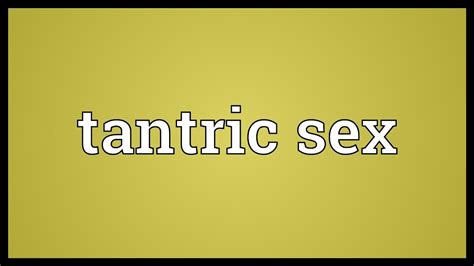 tantric meaning in english